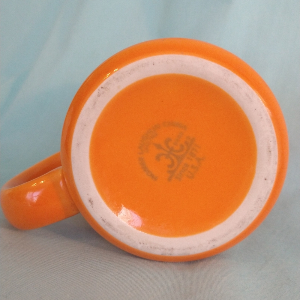Homer Laughlin Vintage orange coffee mug - Picture 7 of 8